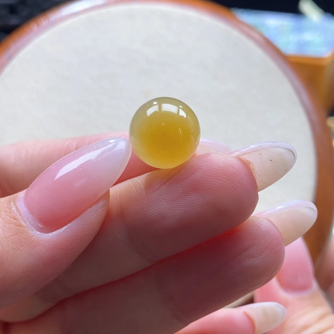 翡翠未镶嵌颈饰翡翠冰黄翡珠卡13m