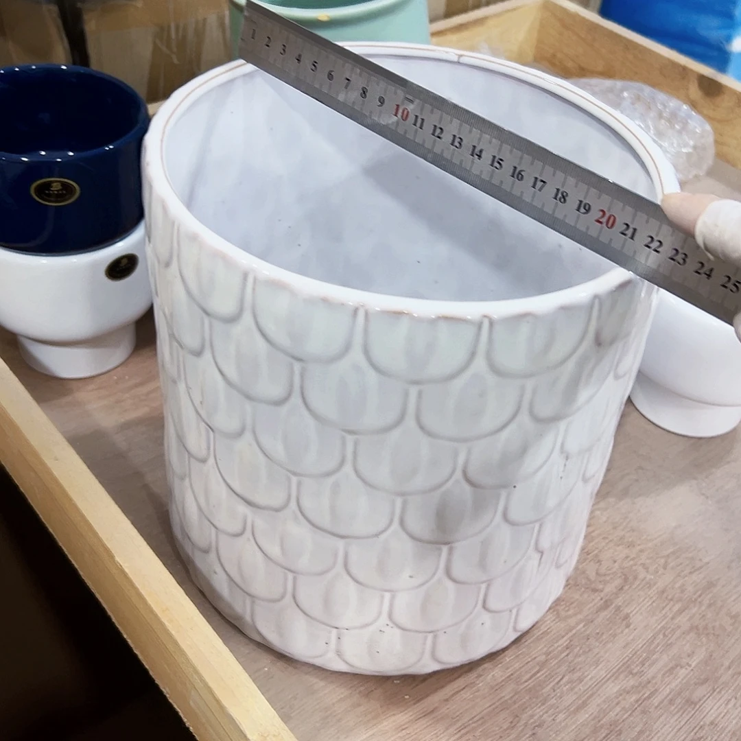 有孔，外贸尾单陶瓷花盆凑单10米包邮瑕疵