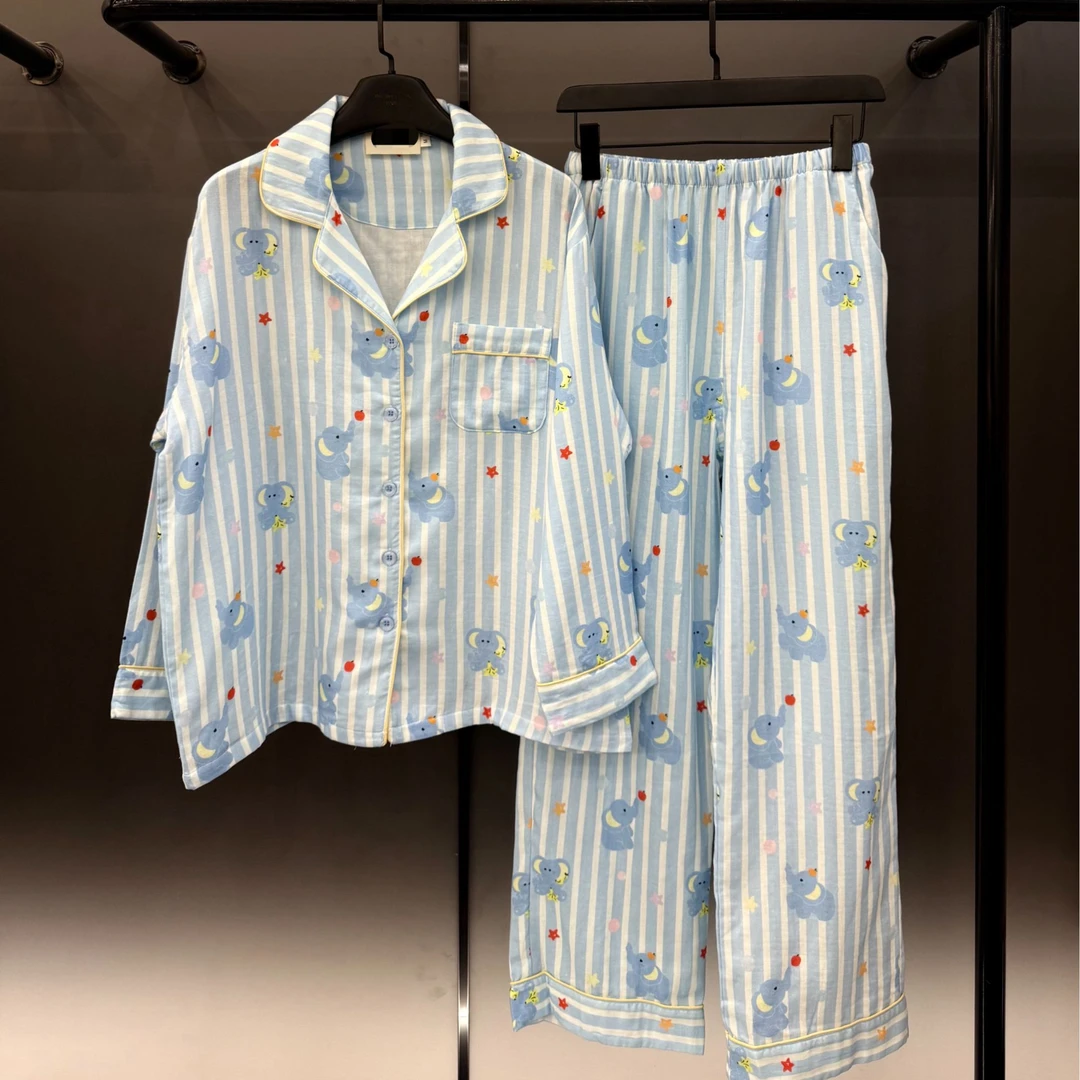 【香蕉小象-长袖款】上新秋款款潮牌外穿纯棉长袖居家服睡衣套装