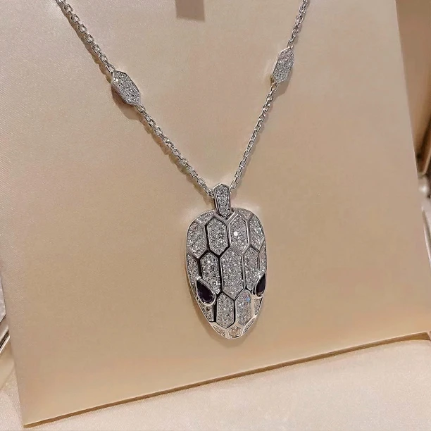 坠链均925银 蛇头项链 潮奢时尚灵动精美