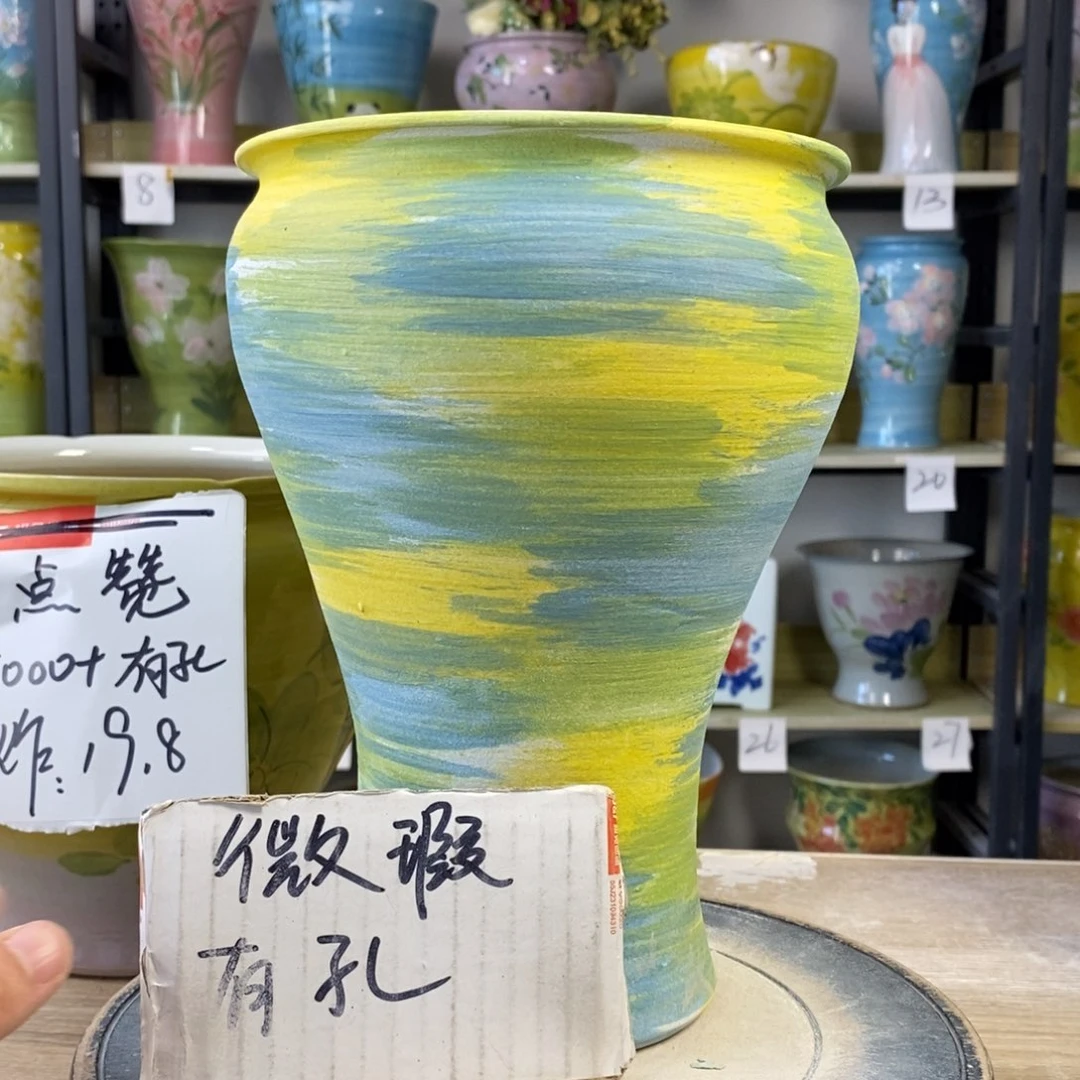 景德镇手工手绘陶瓷花盆
