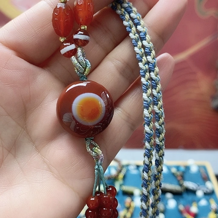 玛瑙/玉髓颈饰合金