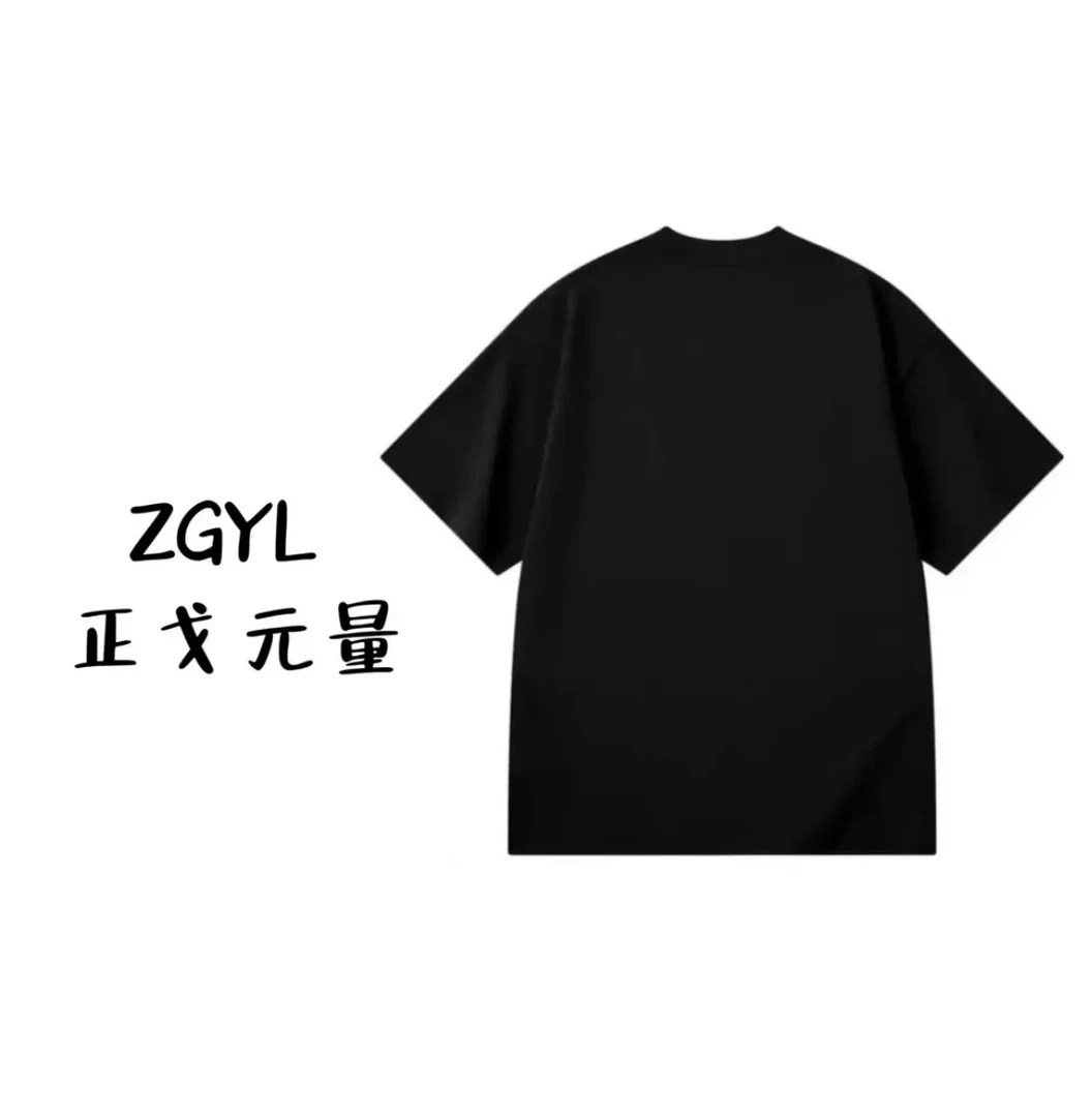 【05-磨破双B】正戈潮流服装美式复古重磅设计感宽松T恤宽松圆领