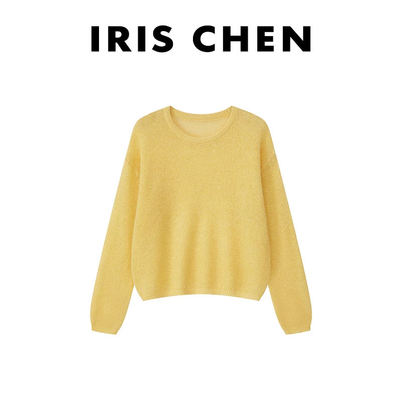 现货IRIS CHEN 多巴胺 2025春夏上新马海毛绵羊毛针织衫25SY035