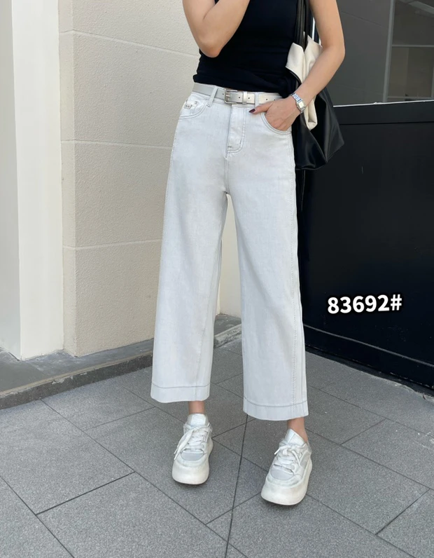 高腰夏款牛仔裤小个子九分直筒裤休闲