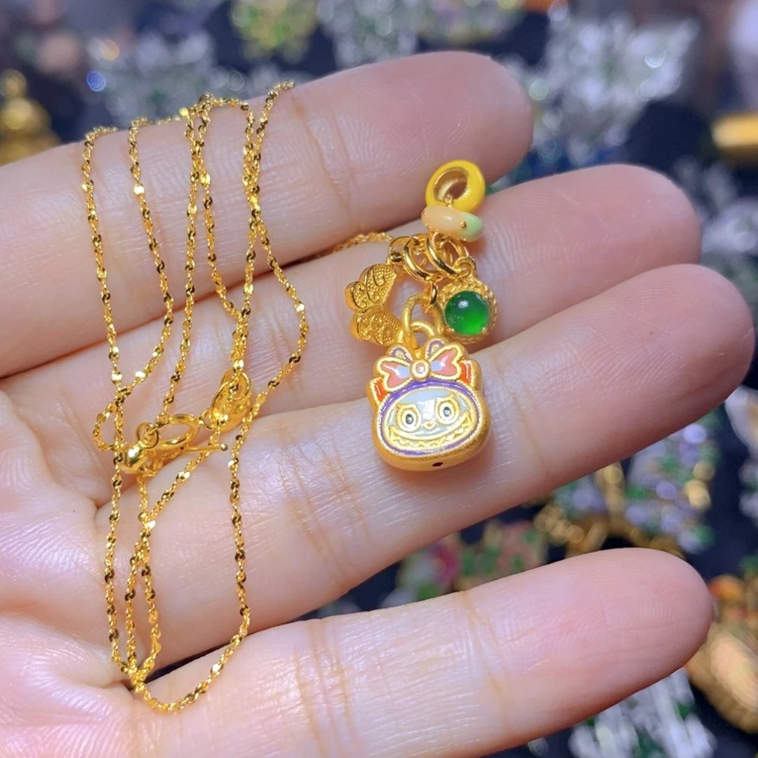 翡翠银S925镶嵌吊坠(不含链)天然有机