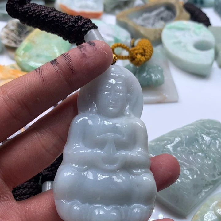 颈饰未镶嵌翡翠保真天然a货翡翠