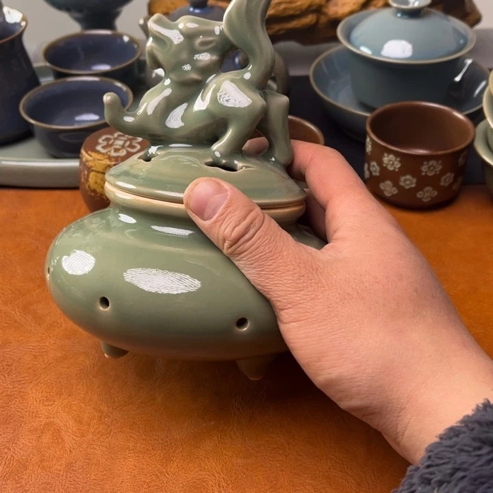 摆件微瑕龙薰香炉