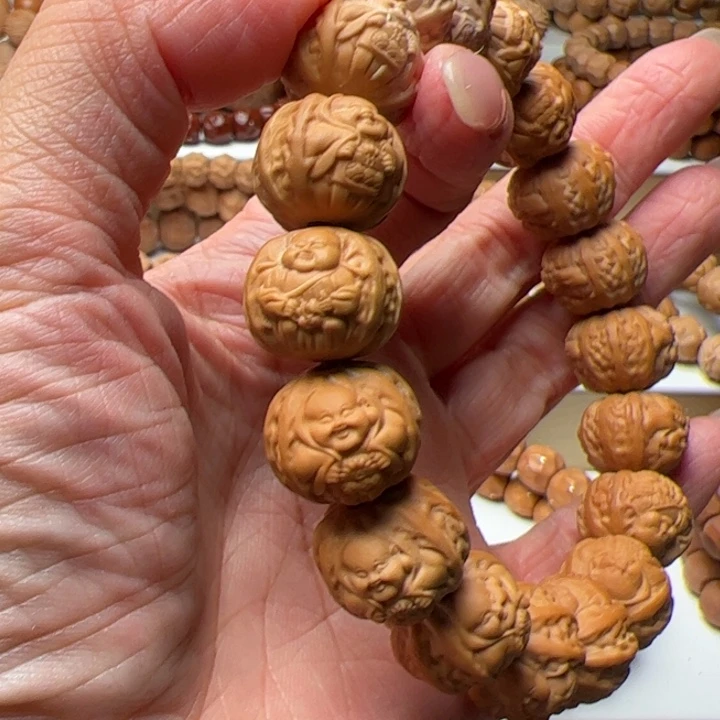 猴头核桃吊坠八棱二仙二等15-6