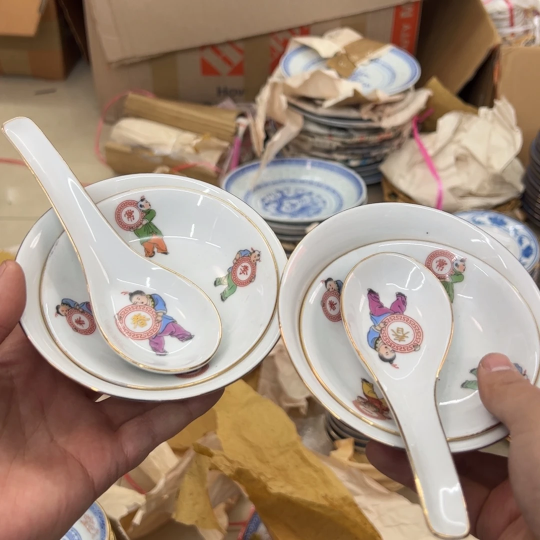 陶其他2碗2勺2碟 四季常春