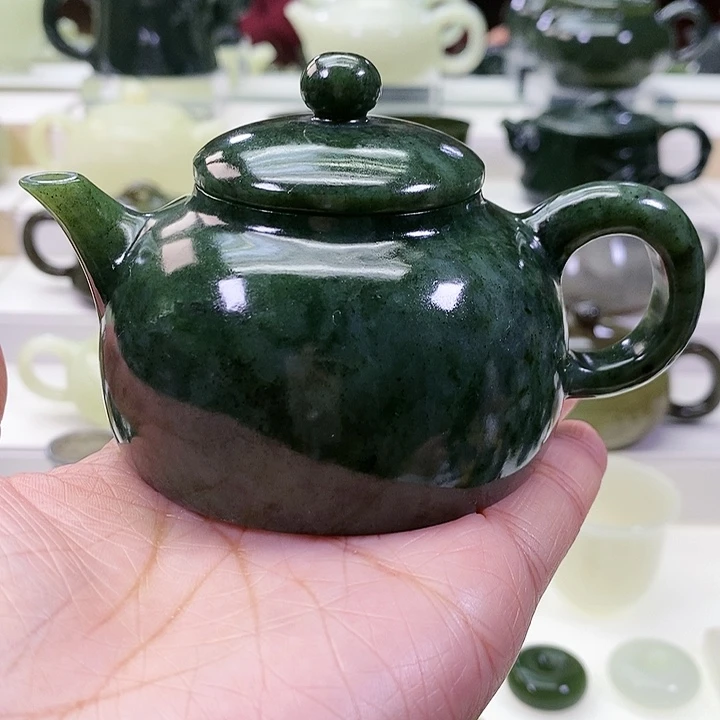 未镶嵌和田玉挂件茶壶130ml