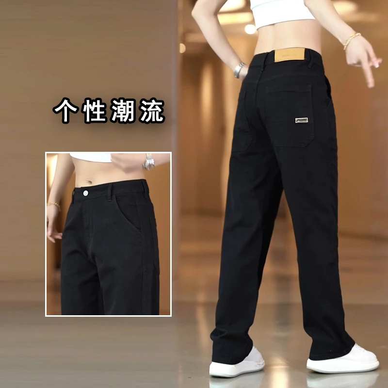莱赛尔冰丝牛仔裤男士潮牌韩版垂感直筒长裤夏季时尚休闲裤子男款