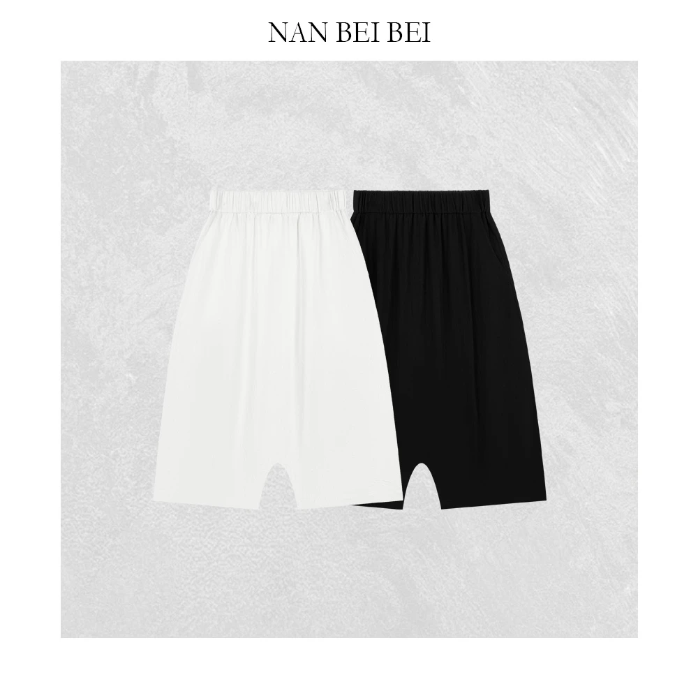 NanBeiBei ‘垮裤’ 极简小众设计款轻薄百搭松紧腰垮裤 0233