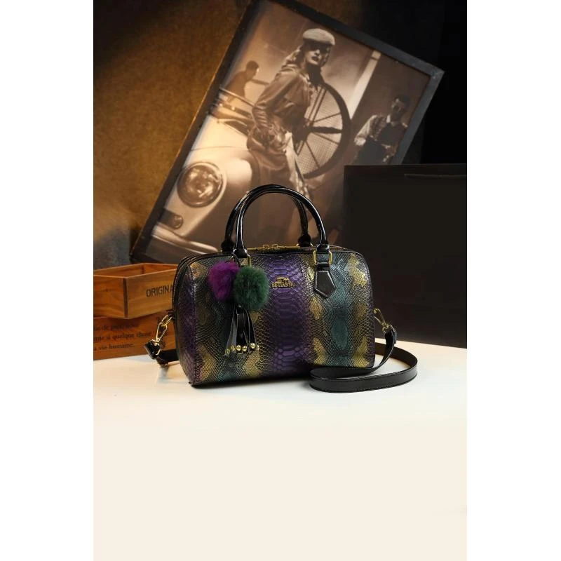 KIBEASS新款时尚耐磨气质枕头包手拎经典搭压波士顿单肩包D0045