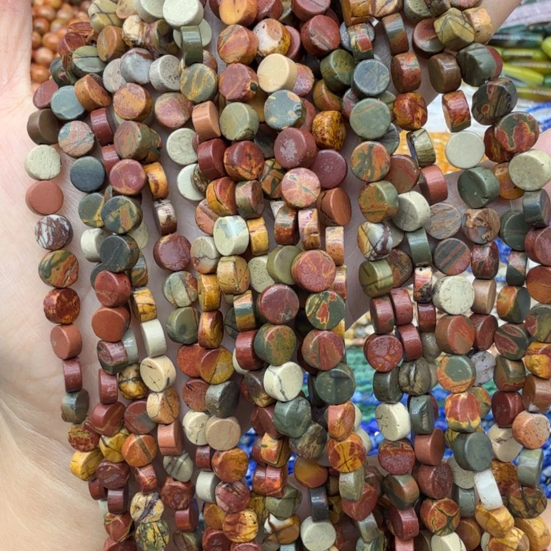 水晶珠宝半成品未镶嵌卡6圆饼毕加索一条