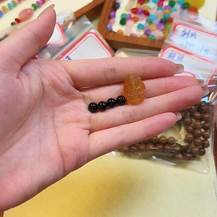 ღ***烟手饰玛瑙未镶嵌手串066