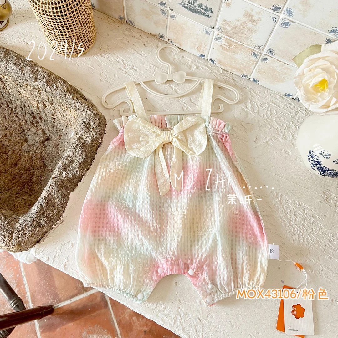 彩色吊带爬服哈衣3106