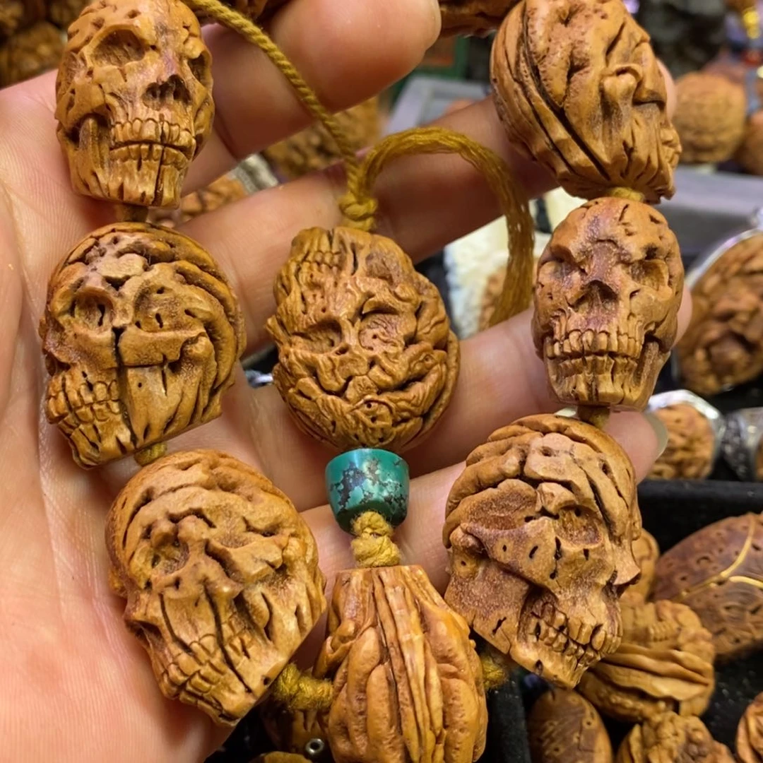 骷髅头潍坊核雕骷髅