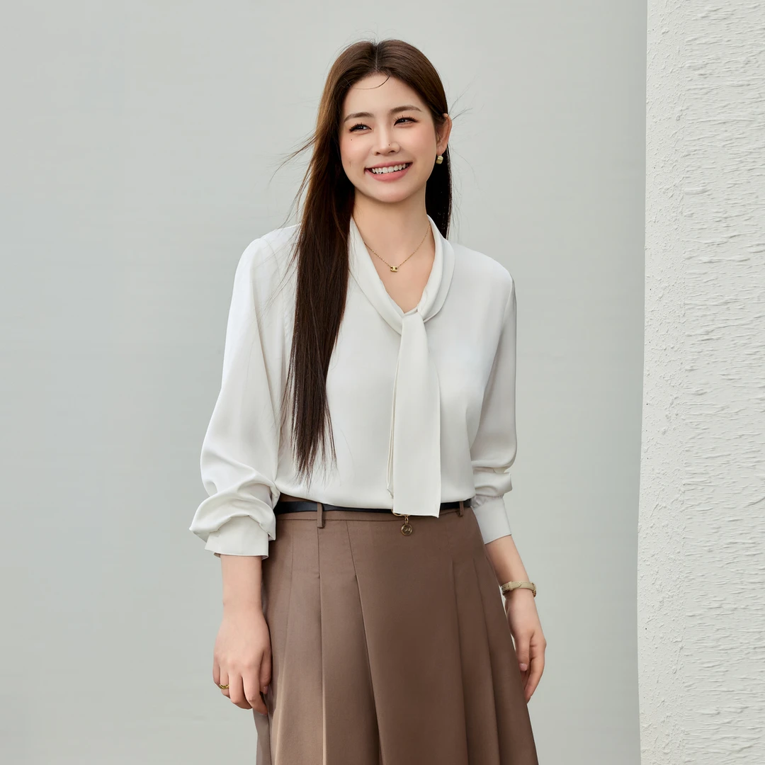 【欧若风气质知性衬衫】纤莉秀W大码女装时尚百搭衬衫QK0178