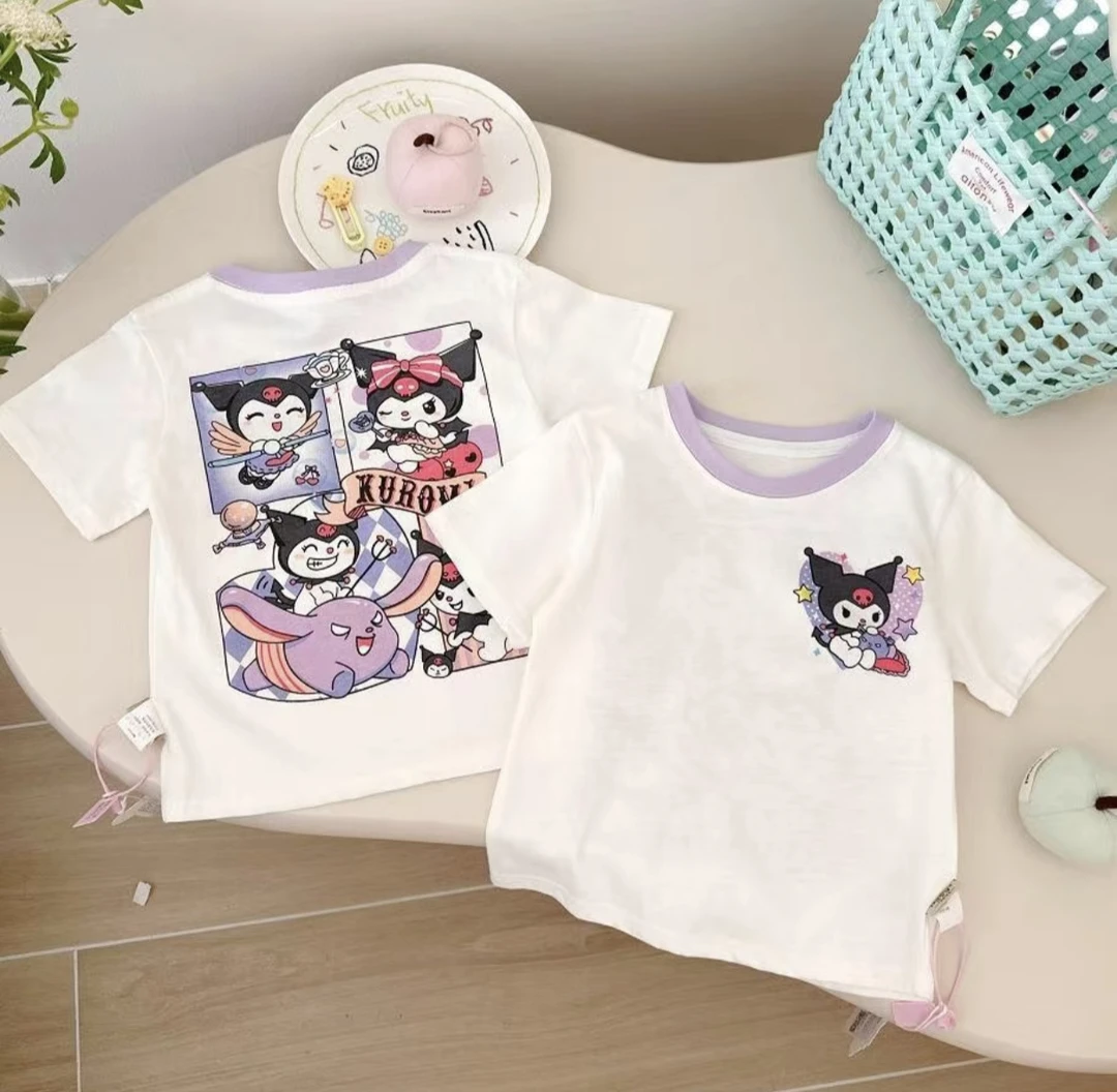 女童T恤图案夏季冰丝透气童装防晒上衣t恤儿童时尚纯棉宝宝女宝