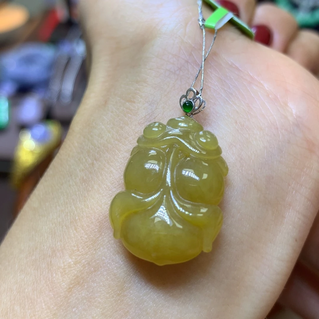 【闪购商品】翡翠颈饰18K金镶嵌翡翠