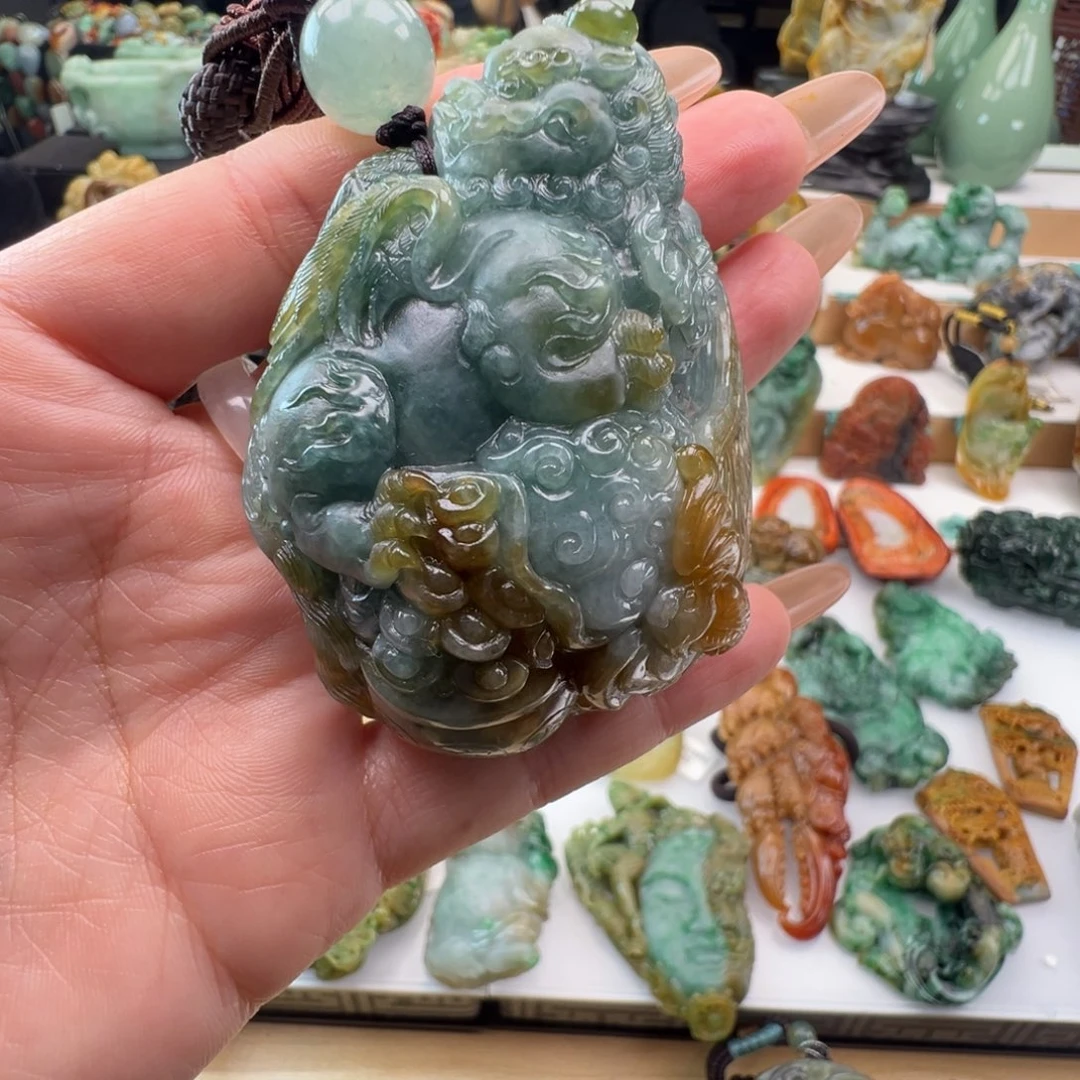 未镶嵌挂件翡翠天然缅甸