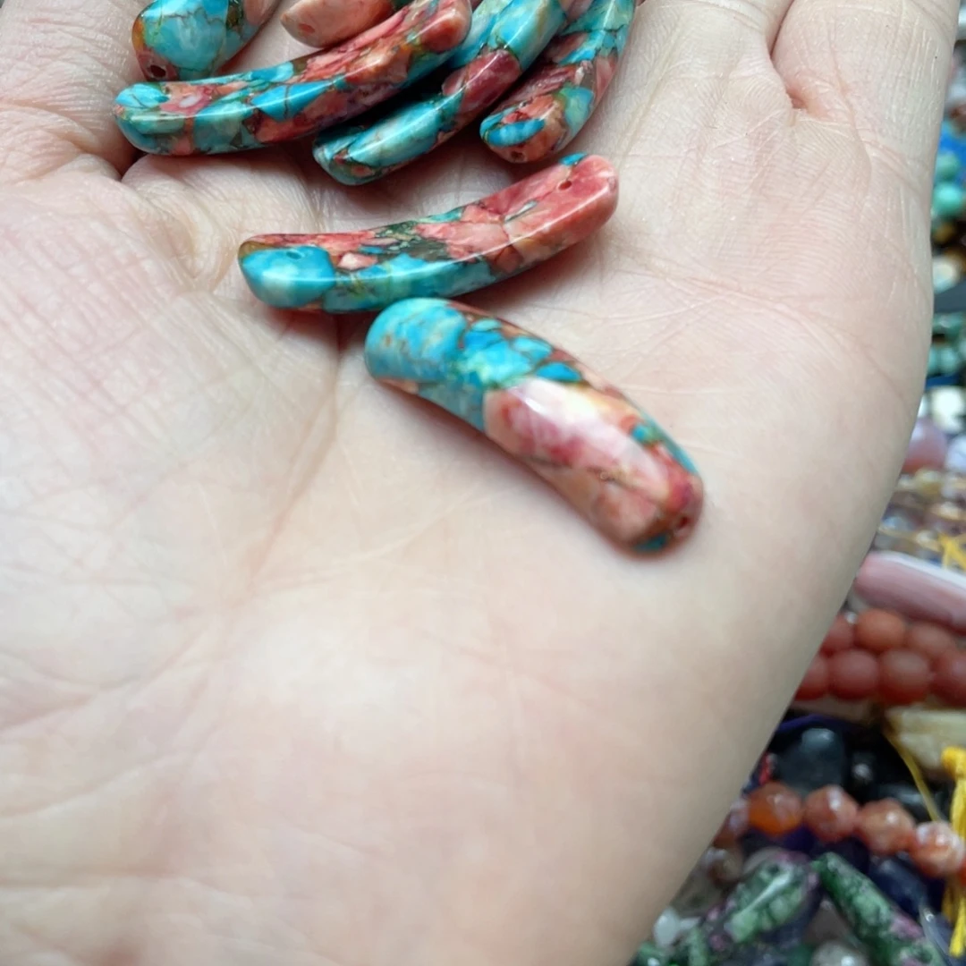 玛瑙/玉髓合金珠宝半成品一个帝王松弯管