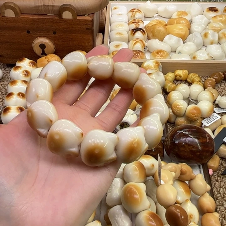 手串菩提根/象牙果11.26.44象牙果炭烤kt猫头微瑕