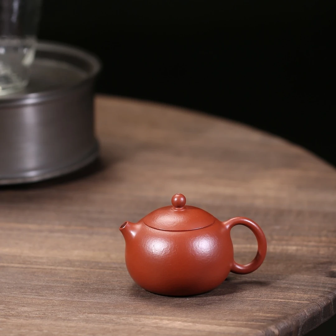 宜兴原矿朱泥手工西施壶紫砂壶90cc泡茶茶具