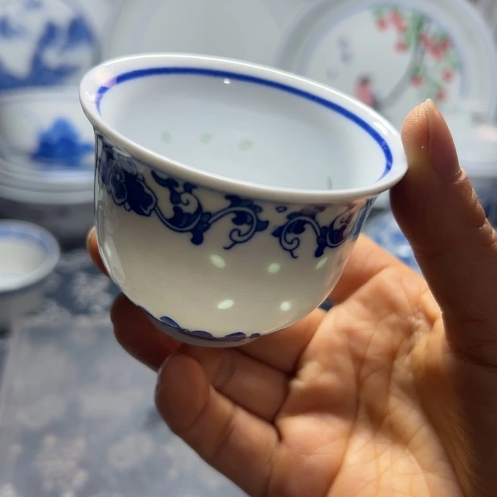 陶瓷80毫升玲珑小茶杯