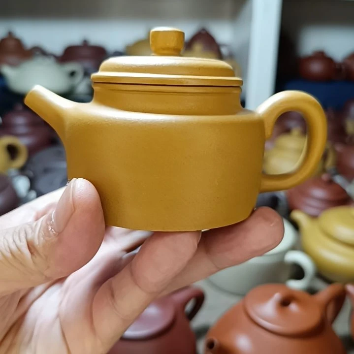 紫砂茶盘原矿黄金段泥德钟160cc内推半手工