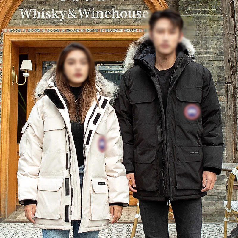 1王一博同款羽绒服男女同款情侣外套连帽户外宽松加厚保暖冬季