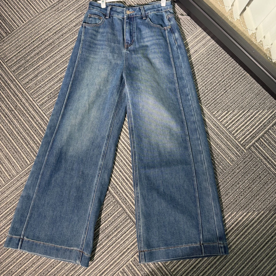 Dazi金大支  加绒阔腿牛仔裤女长裤0103/0497