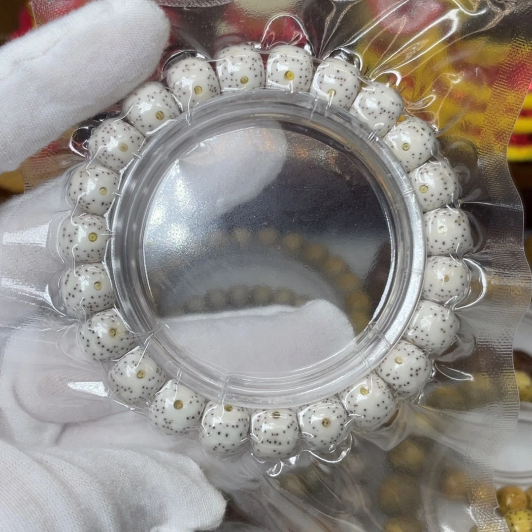 星月菩提手串原生态原白10月朗星稀