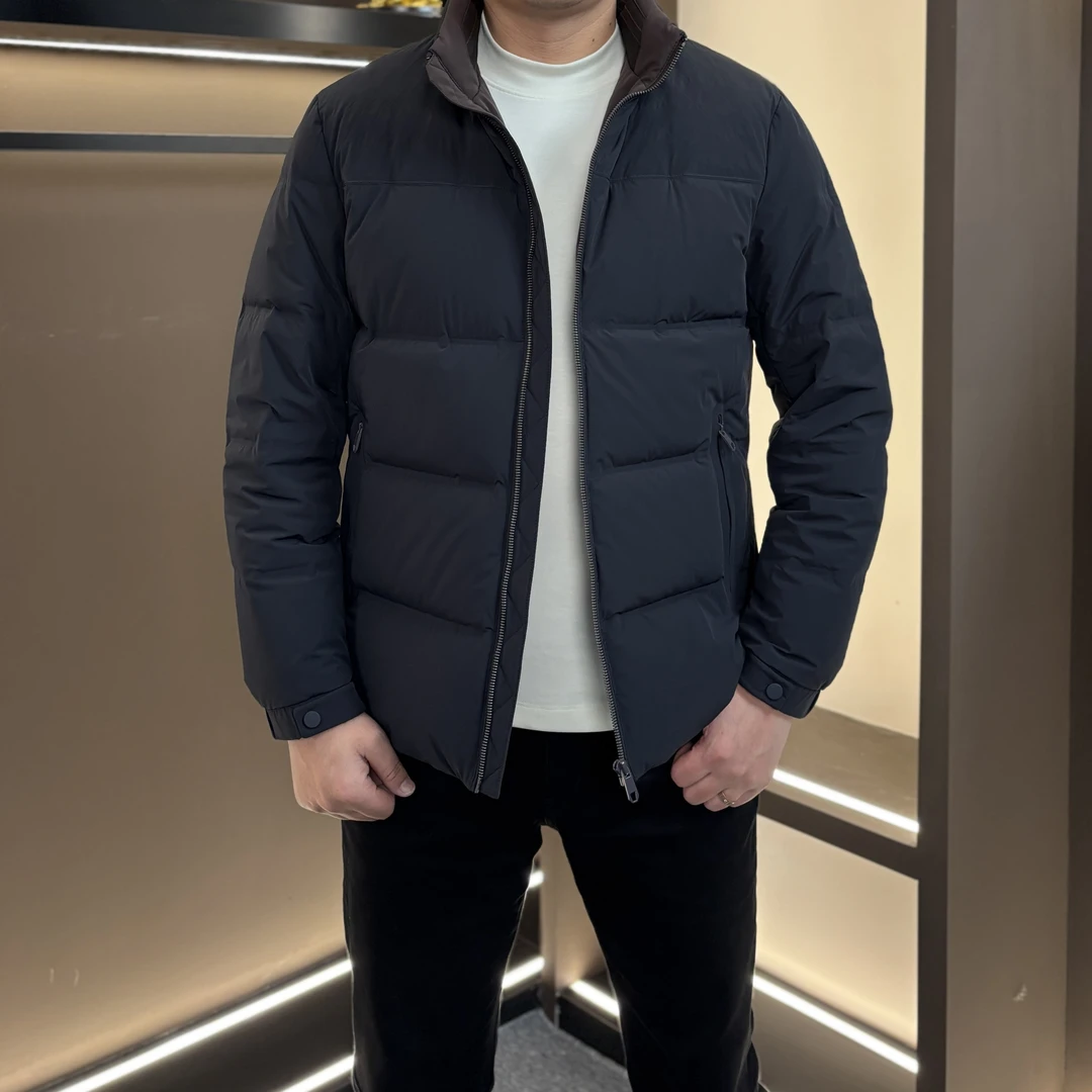 【年货加厚90白鹅绒】男士冬季立领羽绒服轻便保暖防风抗寒商务休闲