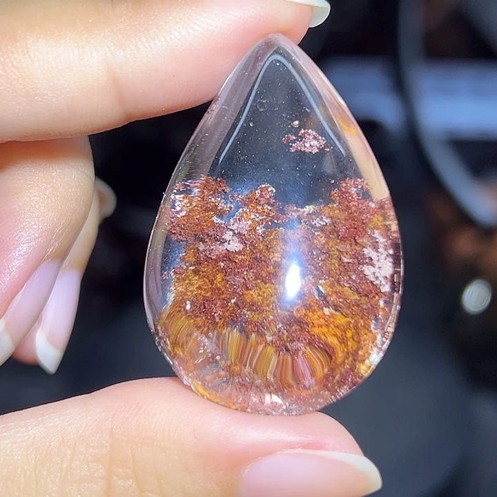 未镶嵌大型摆件（非配饰）水晶飘花红