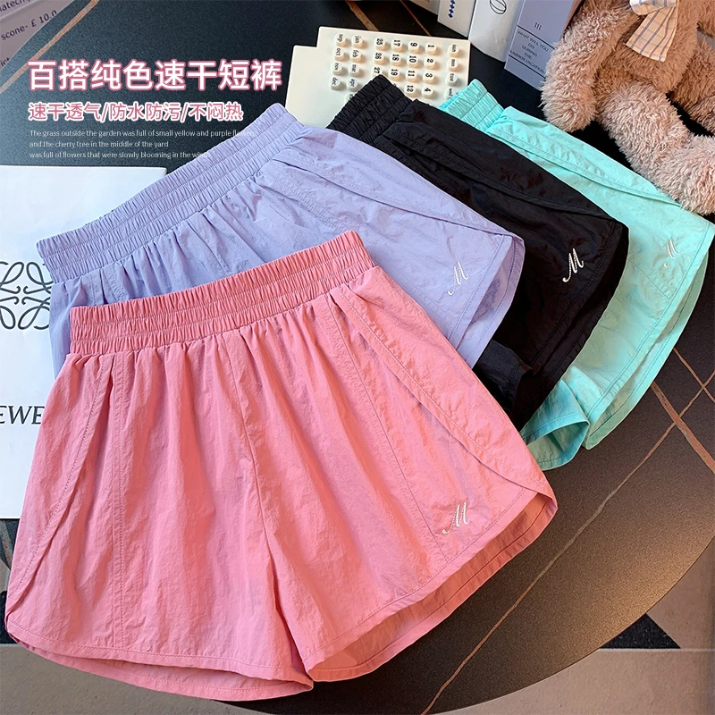 儿童短裤2025新款女童薄款速干裤中大童夏装夏天轻薄宽松透气短裤