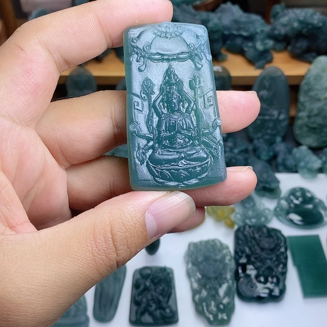 定制翡翠未镶嵌千手