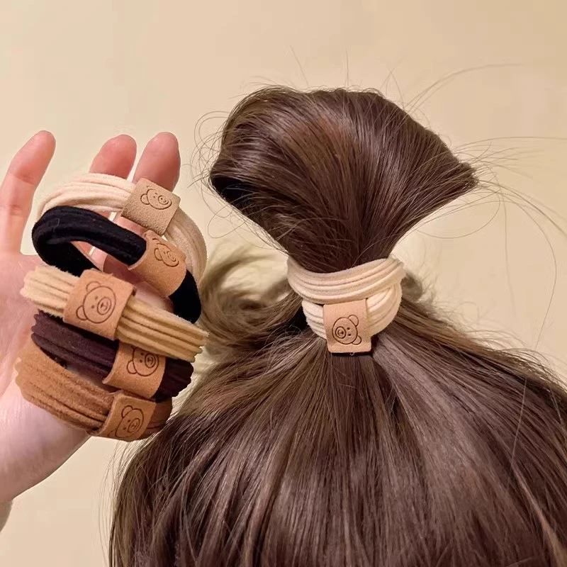 高弹力小熊头绳女用扎头发耐用时尚百搭头饰皮圈正版古风簪子