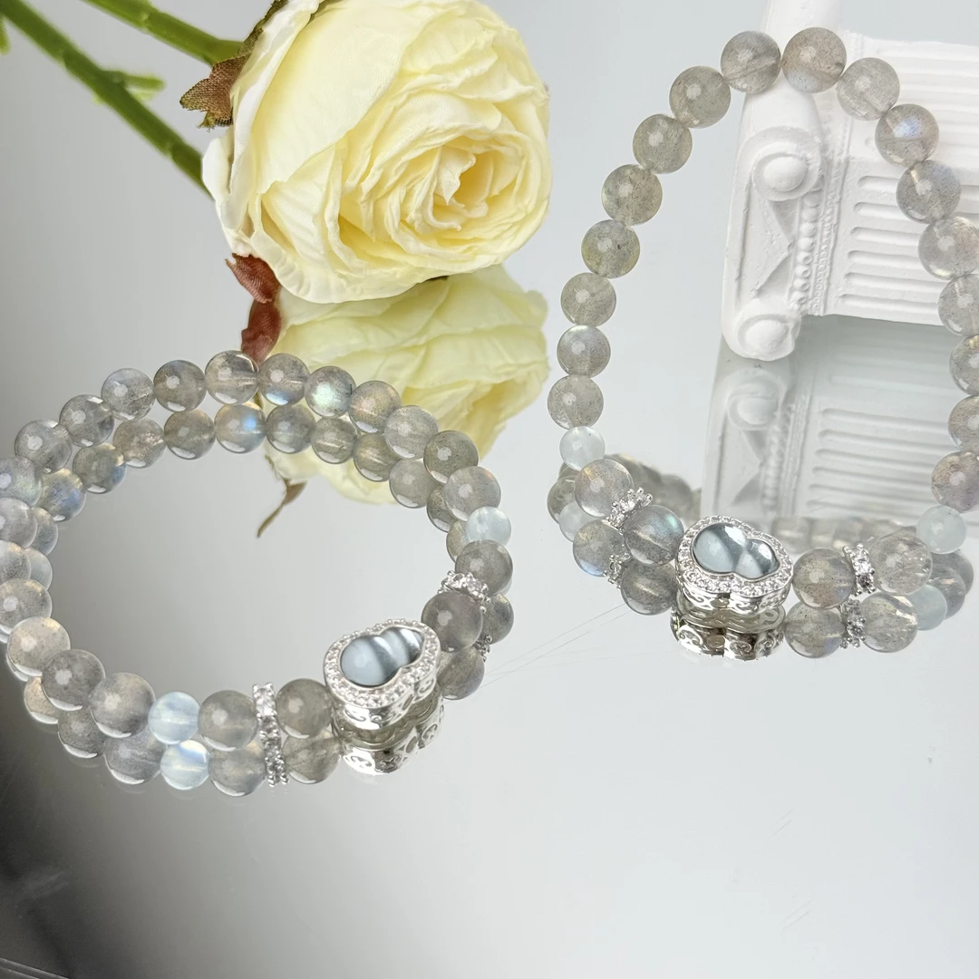 【行走小灯泡】灰月光7-8mm手串面小仙多样性发其一Z