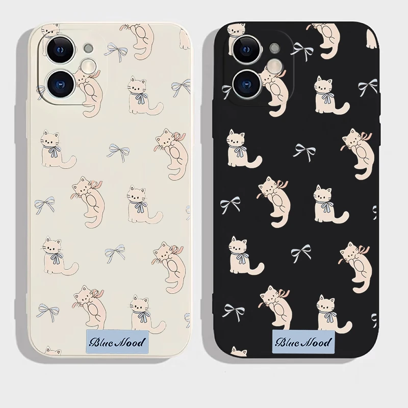 小猫蝴蝶结苹果16手机壳小米华为三星OPPO魅族vivo适用一加iQOO13