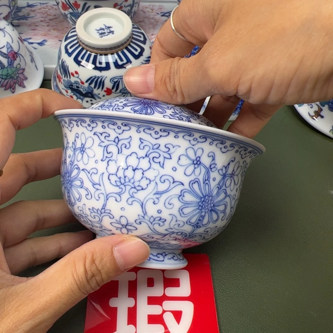 陶瓷景德镇纯手工纯手绘茶具木木39