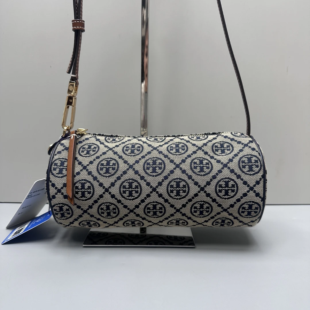 99新 TORY BURCH/汤丽柏琦 小林/织物老花巴比龙22x9x9cmB091805