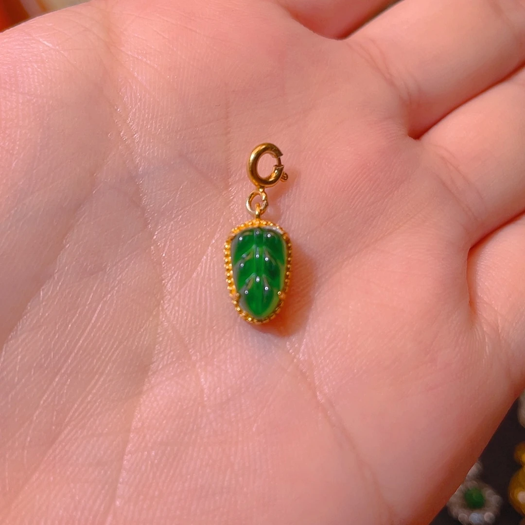 翡翠银S925镶嵌吊坠(不含链)