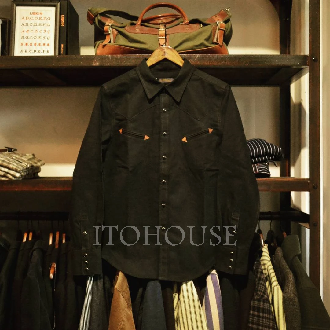 Dark Cowboys 高密度鱼骨纹西部衬衫