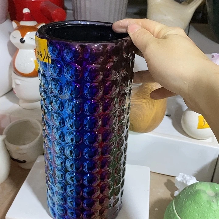 摆件陶陶盆有孔 瑕疵介意勿拍