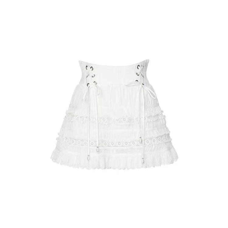 LeFame/拉飞姆24夏提花缎面半裙A字型蓬蓬短裙蛋糕裙LF24X00SS304