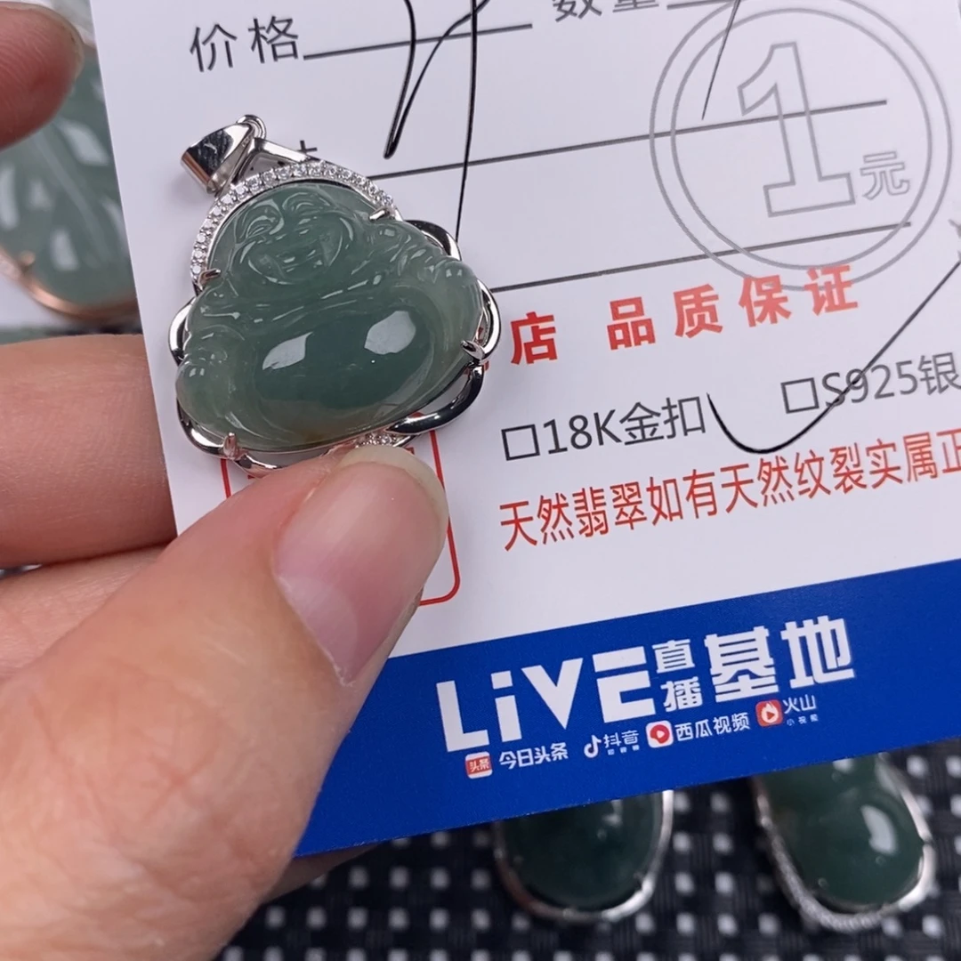 翡翠银S925镶嵌颈饰