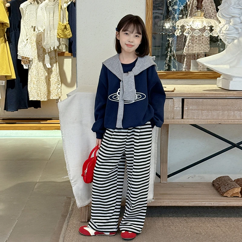 女童卫衣套装春秋装2025新款洋气儿童秋季运动休闲裤中大童两件套