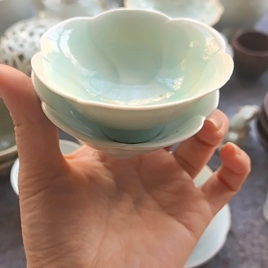 瓷片湖田窑杯一个全品